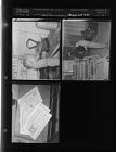 A man with a hook prosthesis (right hand); Newspaper week feature (3 Negatives) (October 2, 1954) [Sleeve 6, Folder b, Box 5]